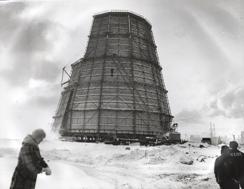 The construction of a cooling tower