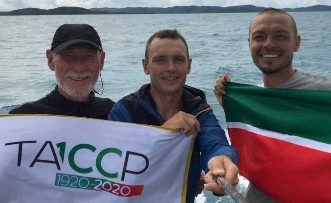 Milonga yacht under the flag of 100th anniversary of the TASSR completes circumnavigation in Turkey